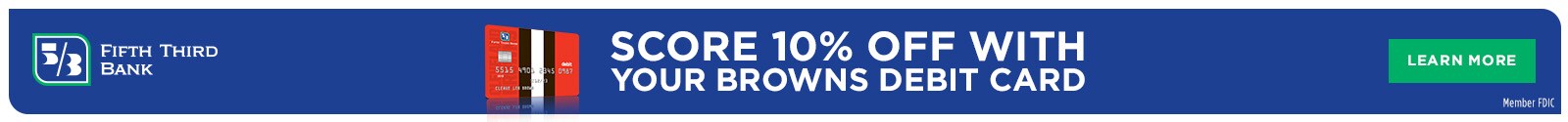 Score 10% Off With Your Browns Debit Card